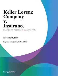 keller lorenz company v. insurance book cover image