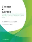 Thomas V. Gordon synopsis, comments