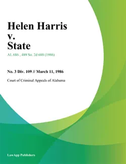 helen harris v. state book cover image