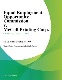equal employment opportunity commission v. mccall printing corp. book cover image