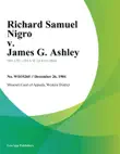 Richard Samuel Nigro v. James G. Ashley synopsis, comments