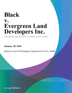 black v. evergreen land developers inc. book cover image