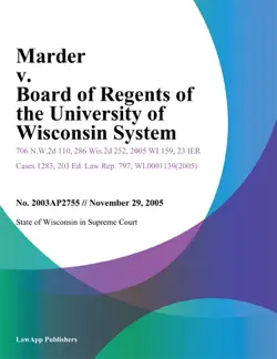 marder v. board of regents of the university of wisconsin system book cover image