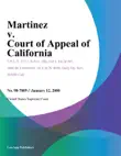 Martinez V. Court Of Appeal Of California synopsis, comments