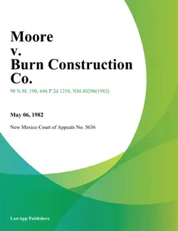 moore v. burn construction co. book cover image