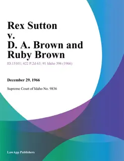 rex sutton v. d. a. brown and ruby brown book cover image
