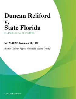 duncan reliford v. state florida book cover image