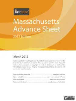 massachusetts advance sheet march 2012 book cover image