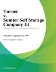 Turner v. Sumter Self Storage Company Et synopsis, comments