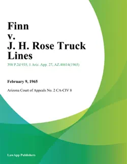 finn v. j. h. rose truck lines imagen de la portada del libro