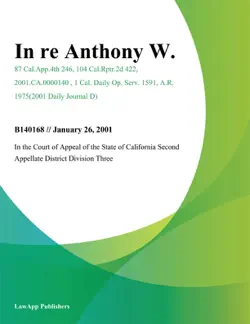 in re anthony w. book cover image