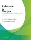 Robertson v. Morgan synopsis, comments