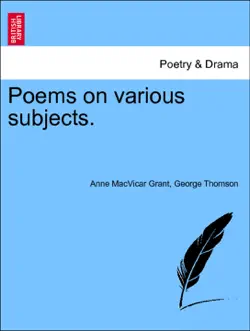 poems on various subjects. book cover image
