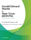 Gerald Edward Martin v. State Texas synopsis, comments