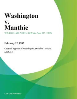 washington v. manthie book cover image