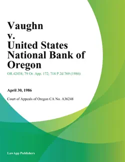 vaughn v. united states national bank of oregon book cover image