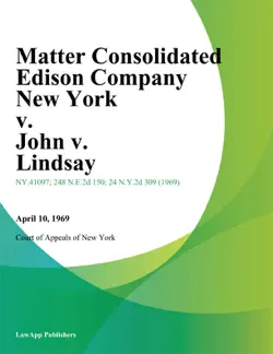 matter consolidated edison company new york v. john v. lindsay book cover image