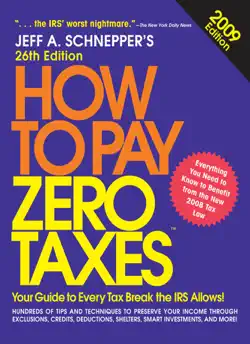 how to pay zero taxes 2009 book cover image