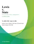 Lewis v. State synopsis, comments