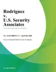 Rodriguez v. U.S. Security Associates sinopsis y comentarios