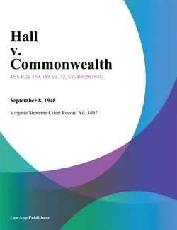 hall v. commonwealth book cover image