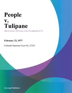 people v. tulipane imagen de la portada del libro