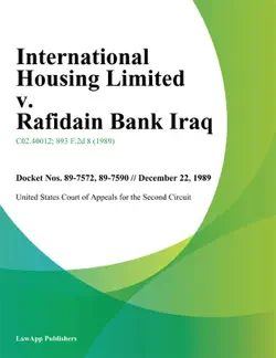 international housing limited v. rafidain bank iraq book cover image