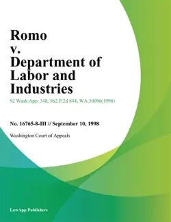 romo v. department of labor and industries imagen de la portada del libro