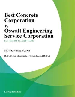 best concrete corporation v. oswalt engineering service corporation book cover image