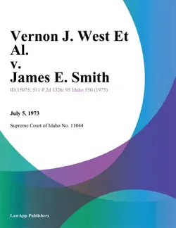 vernon j. west et al. v. james e. smith book cover image