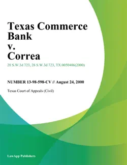 texas commerce bank v. correa book cover image