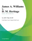 James A. Williams v. D. M. Heritage sinopsis y comentarios