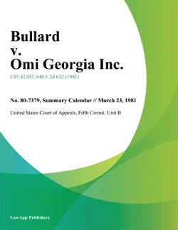 bullard v. omi georgia inc. book cover image
