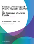 Thomas Armstrong and Others, Plaintiffs in Error v. the Treasurer of Athens County synopsis, comments