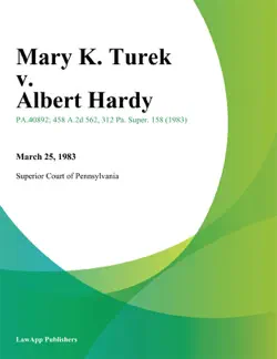 mary k. turek v. albert hardy book cover image