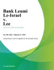 Bank Leumi Le-Israel V. Lee sinopsis y comentarios