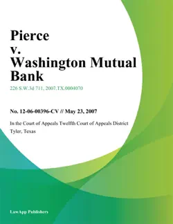 pierce v. washington mutual bank book cover image