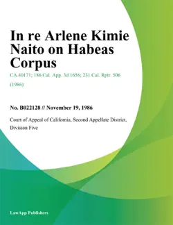 in re arlene kimie naito on habeas corpus book cover image