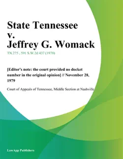 state tennessee v. jeffrey g. womack book cover image