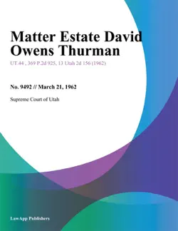 matter estate david owens thurman imagen de la portada del libro