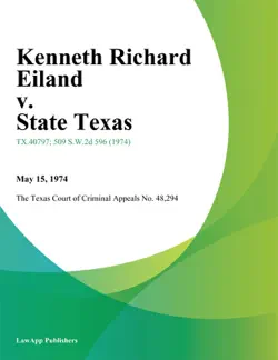 kenneth richard eiland v. state texas imagen de la portada del libro