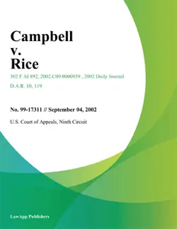 campbell v. rice book cover image