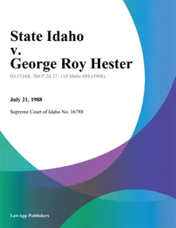 state idaho v. george roy hester book cover image