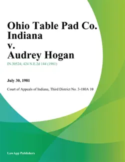 ohio table pad co. indiana v. audrey hogan book cover image