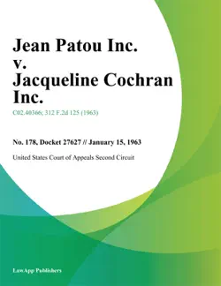 jean patou inc. v. jacqueline cochran inc. book cover image