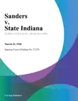 Sanders v. State Indiana synopsis, comments