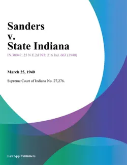 sanders v. state indiana book cover image