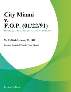 city miami v. f.o.p. book cover image