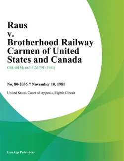 raus v. brotherhood railway carmen of united states and canada book cover image