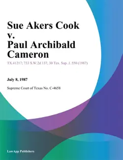 sue akers cook v. paul archibald cameron book cover image